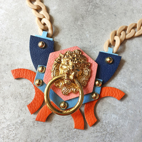 Barnum Lionhead Necklace (GOLD)