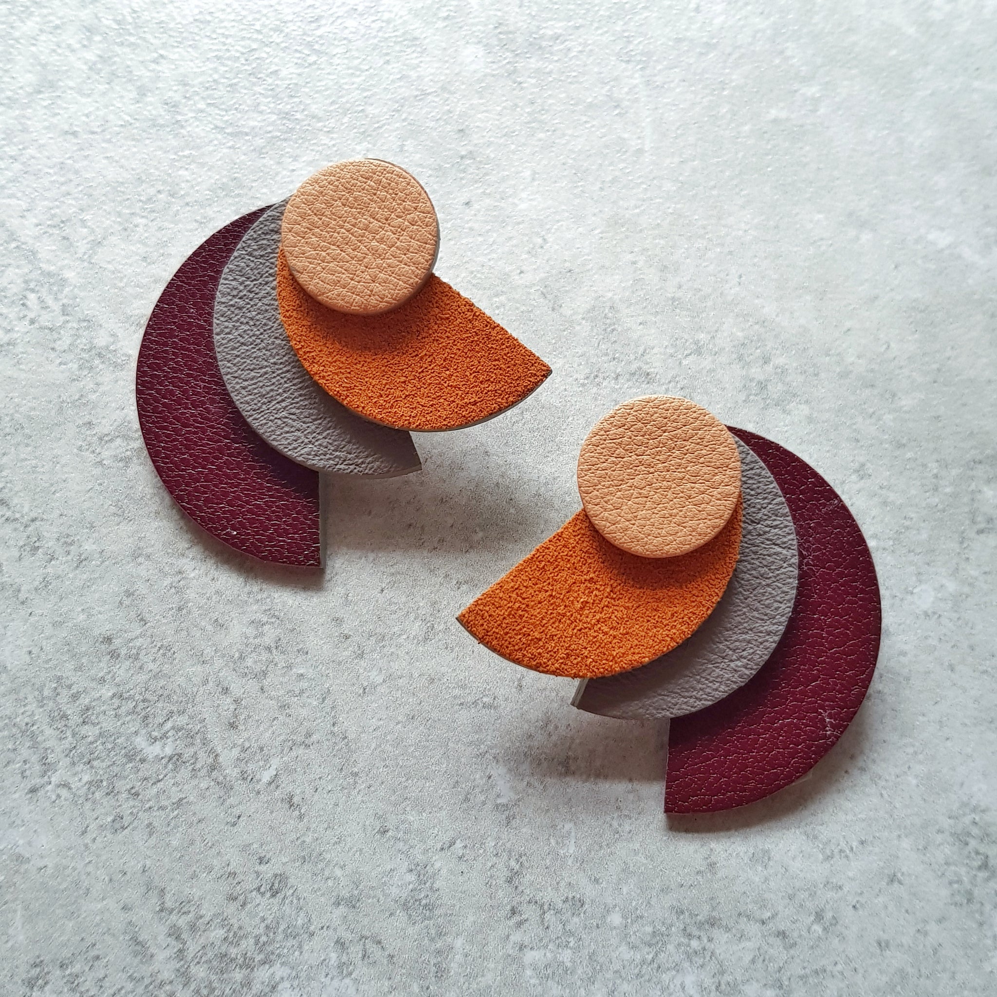Fanned Out Megastuds (MAROON)