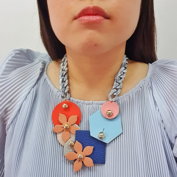 MamaGirl Multiway Necklace Set - Floral (BLUE)