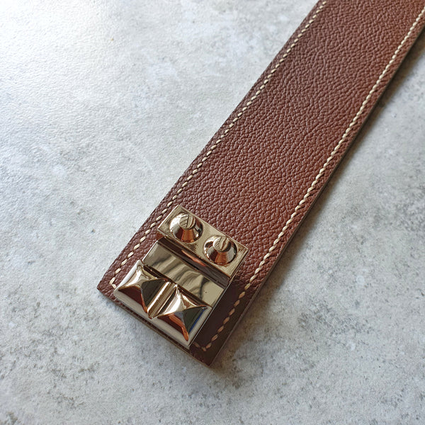 Rock Street Push-lock Leather Bracelet