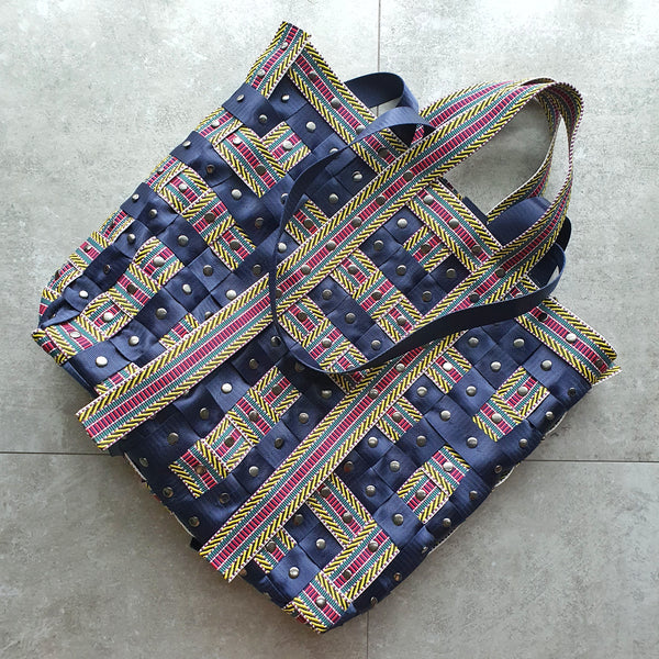 Whitney Weekend Woven Tote (TECHNO NAVY)
